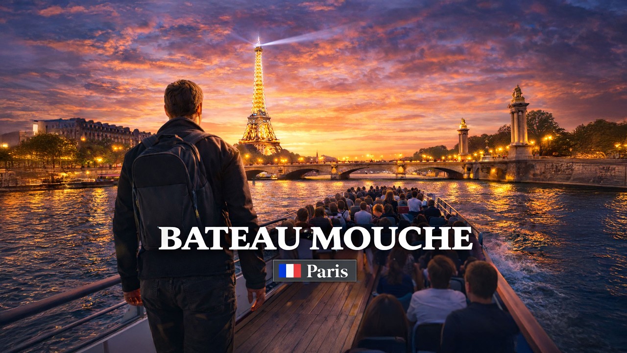 Seine River Cruise in Paris 🇫🇷 Eiffel Tower, Notre Dame & Louvre | Real-Time 4K
