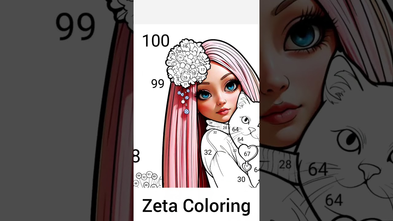 Digital mandala colouring viral video Zeta Coloring pages satisfying Digital painting trending video