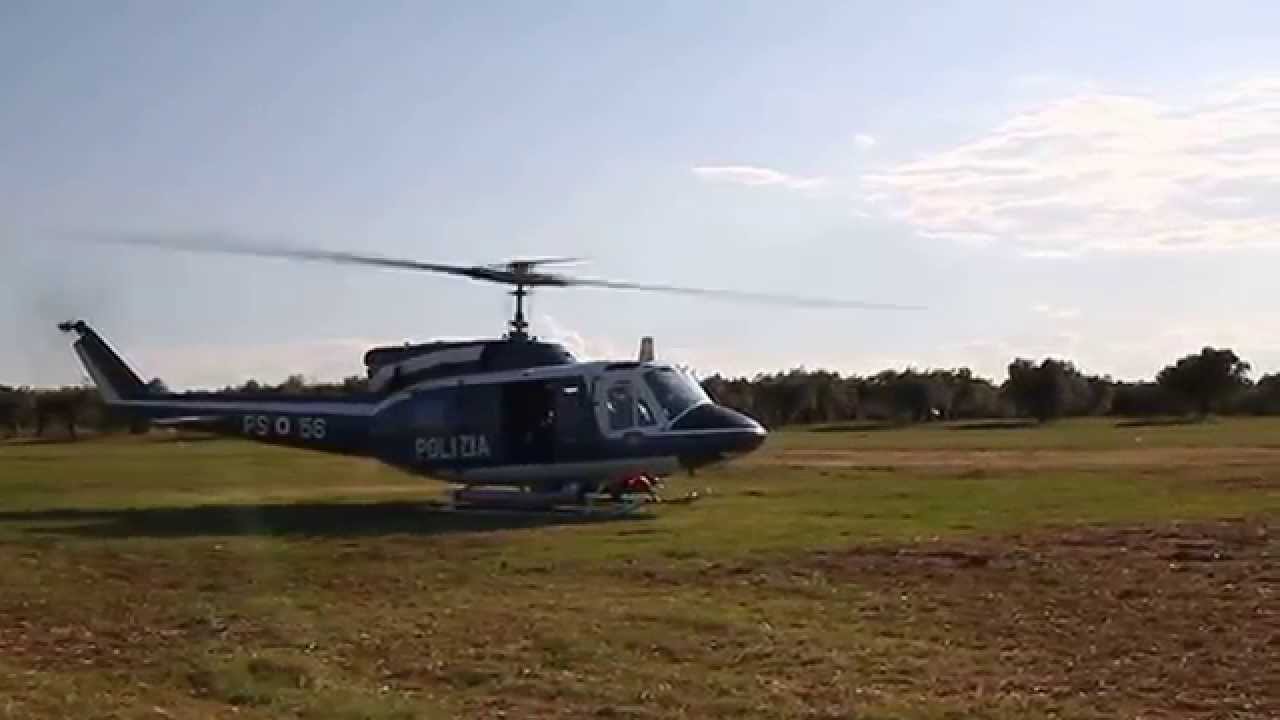 Decollo elicottero Polizia di Stato
