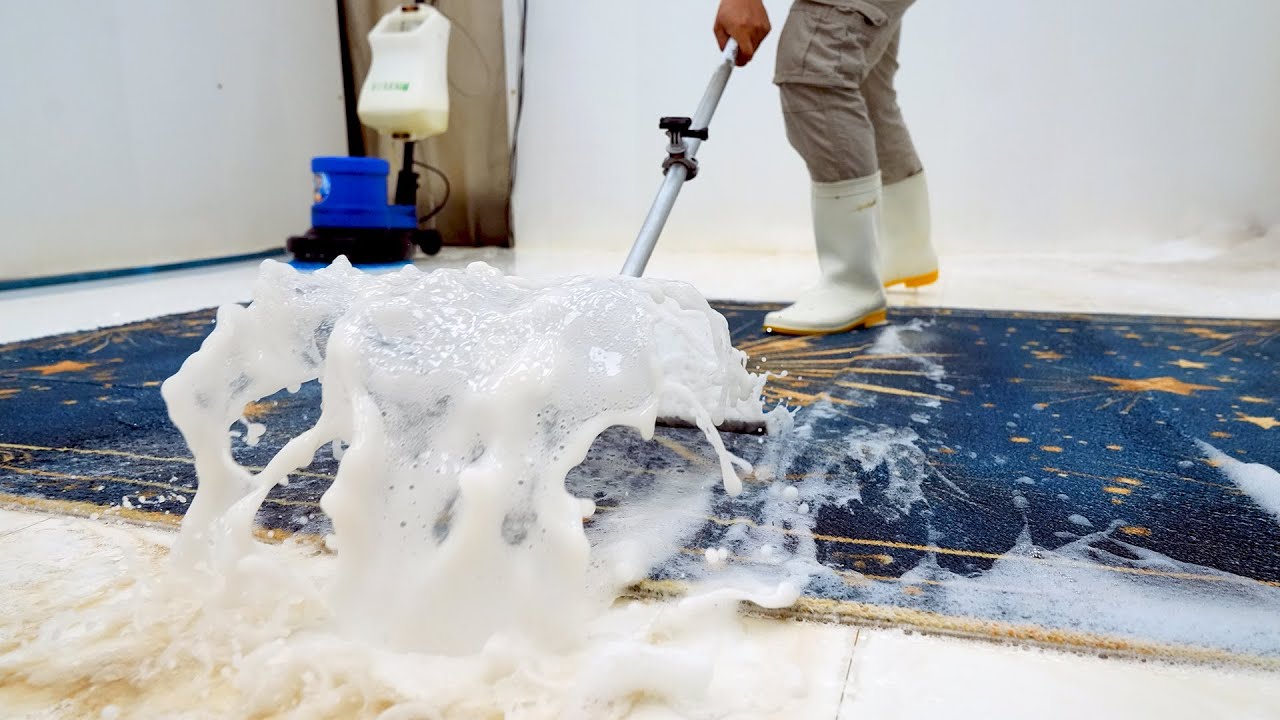 Unbelievable Amount of Foam – The Most Satisfying Carpet Wash Ever - Carpet Cleaning ASMR