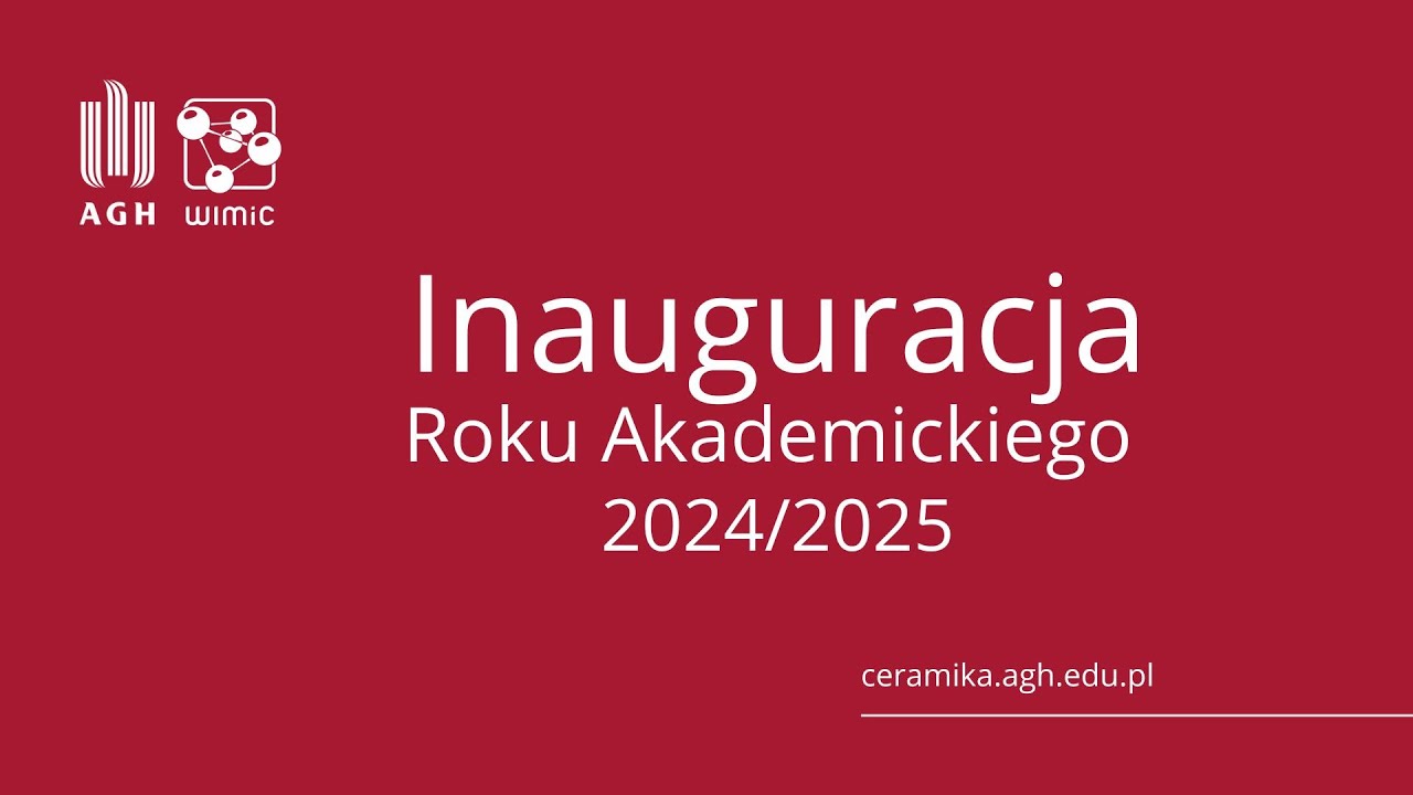 Inauguracja Roku Akademickiego 2024/2025 na Wydziale Inżynierii Materiałowej i Ceramiki AGH