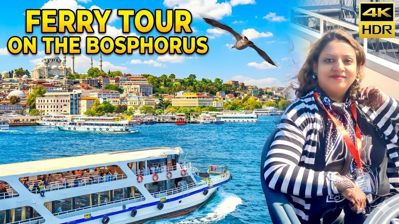Bosphorus Cruise Istanbul in 4K HDR &ndash; Ferry Tour of Turkey&rsquo;s Iconic Strait (Part 1)