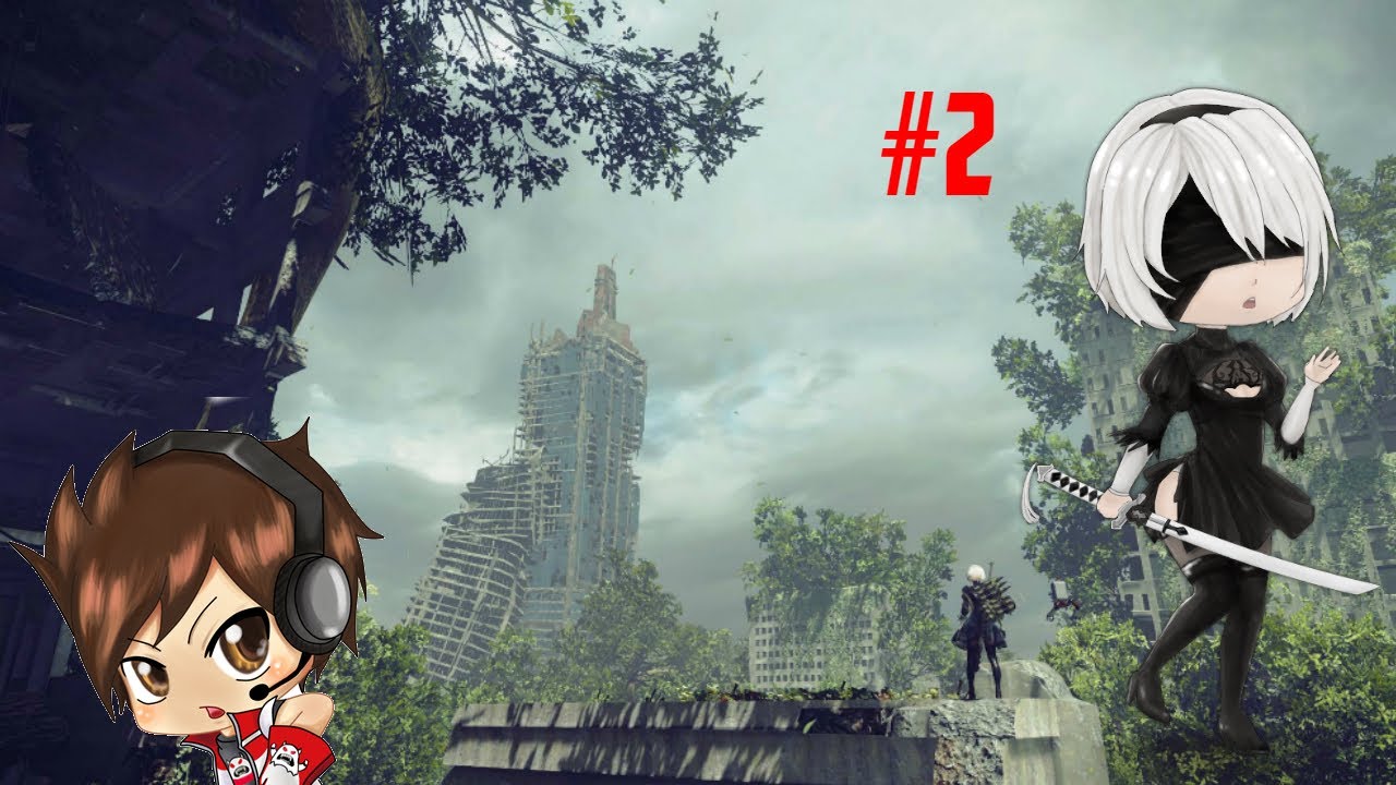 NieR: Automata PC Gameplay (#2: City Ruins, Resistance Camp, Desert Zone)