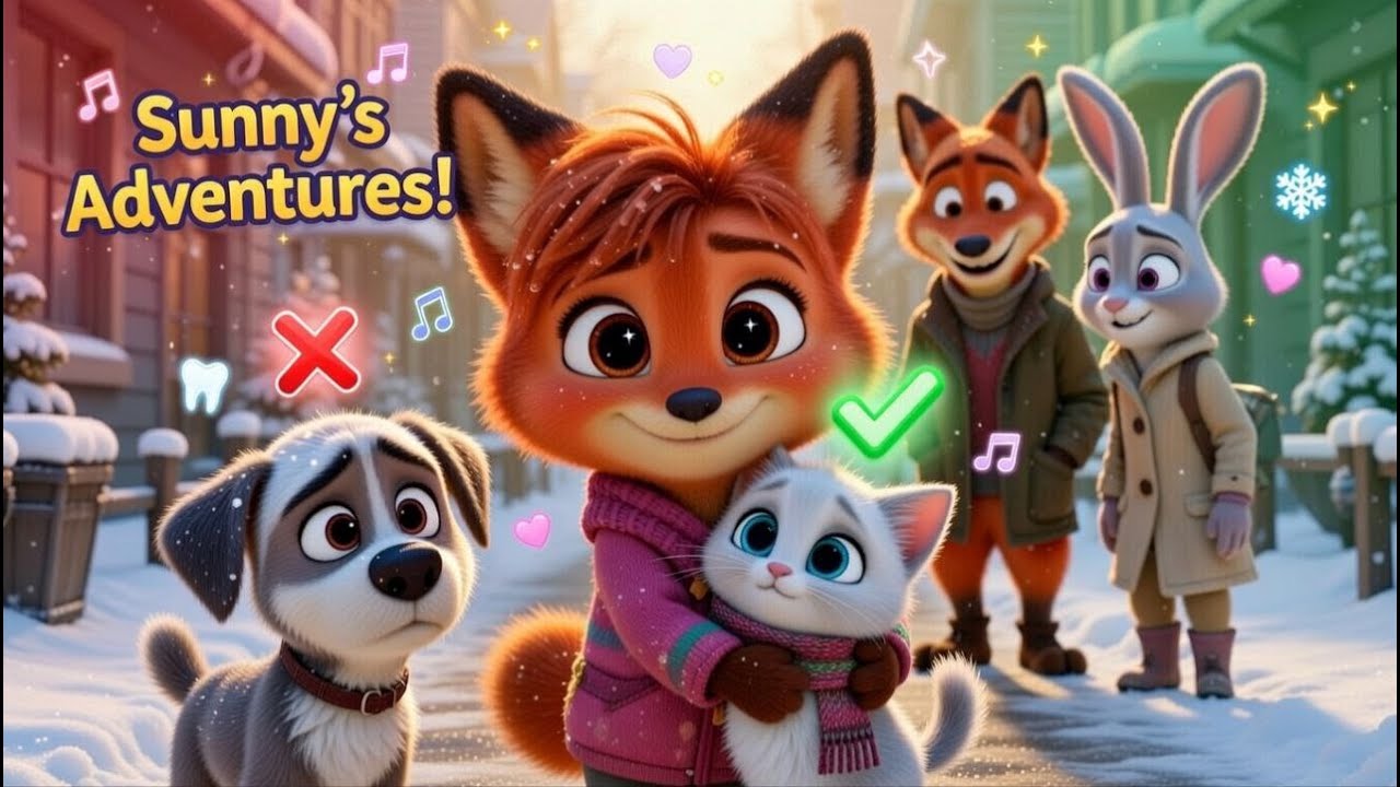 Zootopia3 Sunny the Fox 🦊✨ | Cute Adventures, Music Star & Kitty Friendship | Kids Cartoon