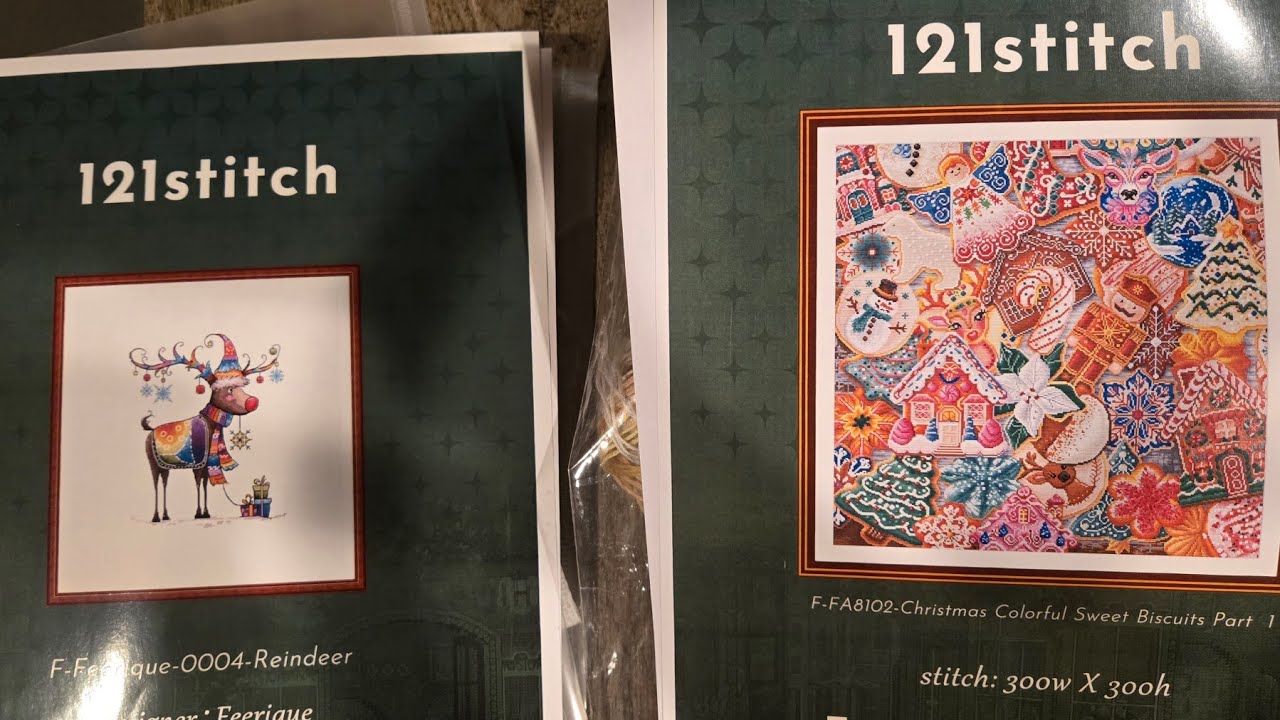 Веселое рождественское шитье от 121stitch!