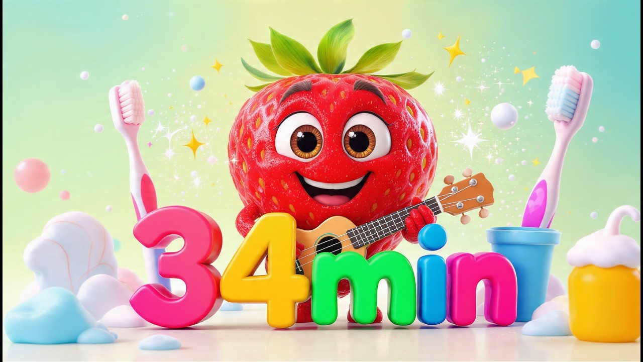 34 MIN Morning Routine for Kids with Berry  🍓🪥🧼  Hygiene Songs Compilation