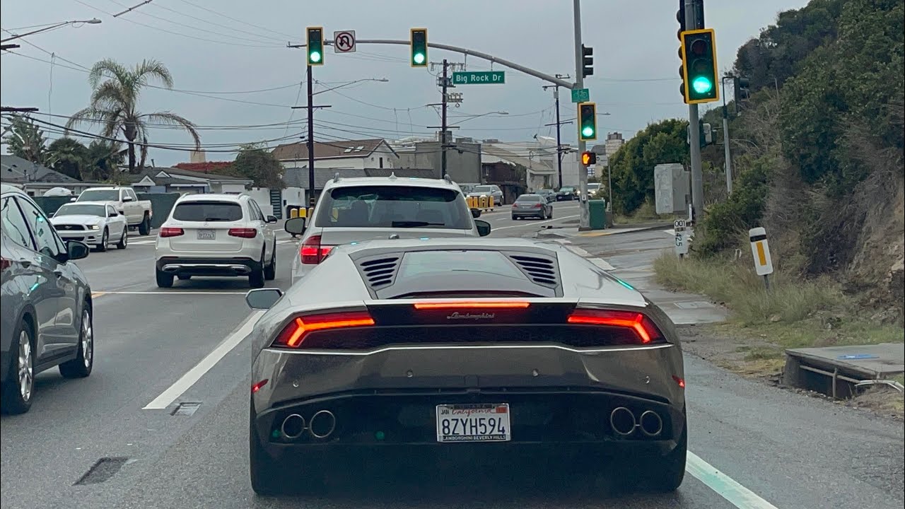 Driving Along The Coast In Malibu California