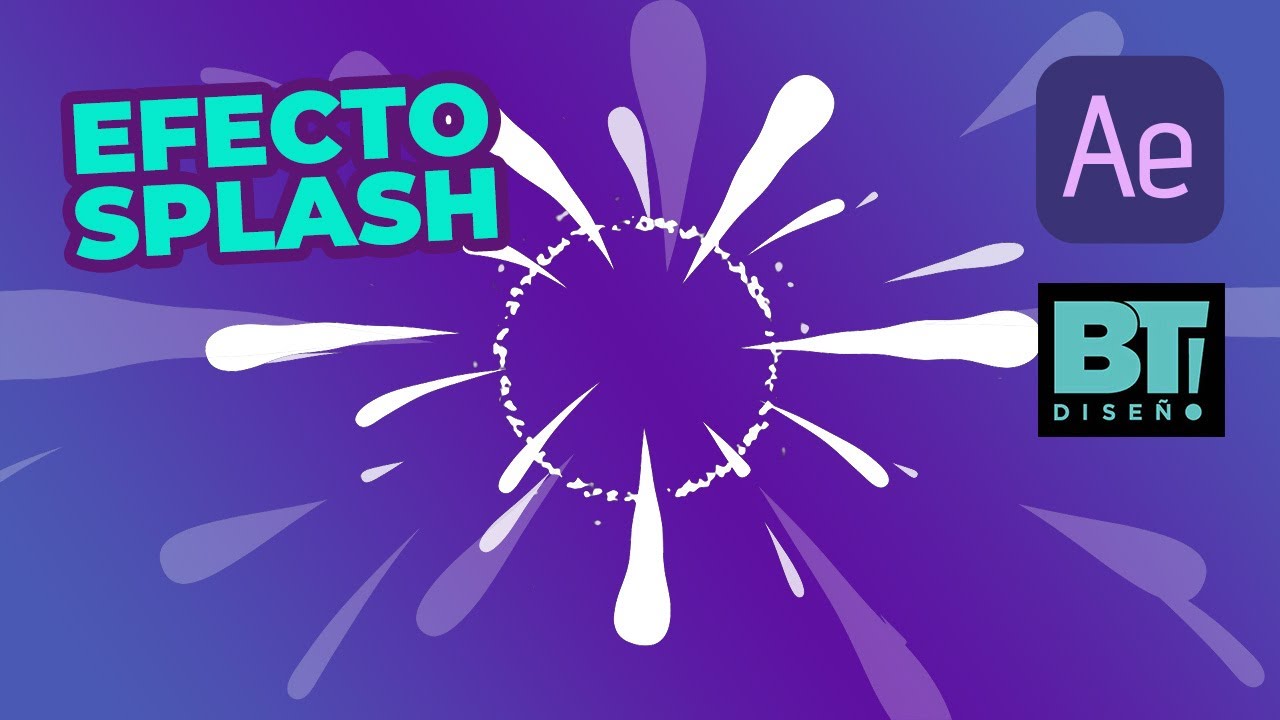 Efecto líquido SPLASH o SALPICADO con After Effects - Motion Graphics -