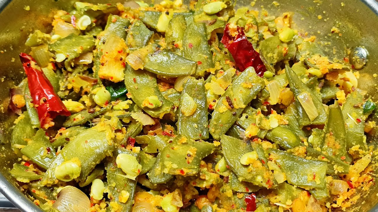 ಆಂಧ್ರ ಶೈಲಿಯ ಚಿಕಿಡಿ ಕಾಯಿ ಪಲ್ಯ | CHIKADIKAYI  PALYA | BROAD BEANS FRY