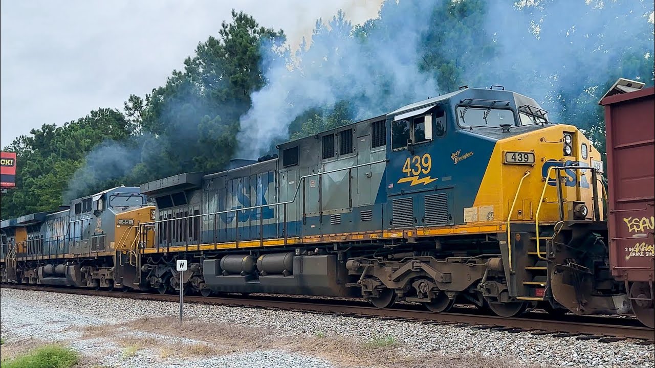 Train Race in Savannah, GA - CSX Trains with Tons of Locomotives and More Epic Freight Train Action