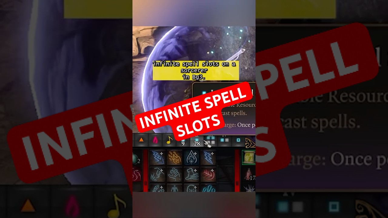 БЕСКОНЕЧНЫЕ ЯЧЕЙКИ ДЛЯ ЗАКЛИНАНИЙ В BG3 #baldursgate3 #советыиприёмы #глюк #честь