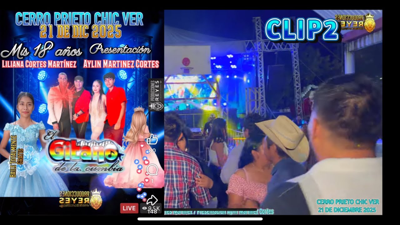 CLIP2 BAILE CERRO PRIETO 21 DICIEMBRE 2025 GITANO DE LA CUMBIA 