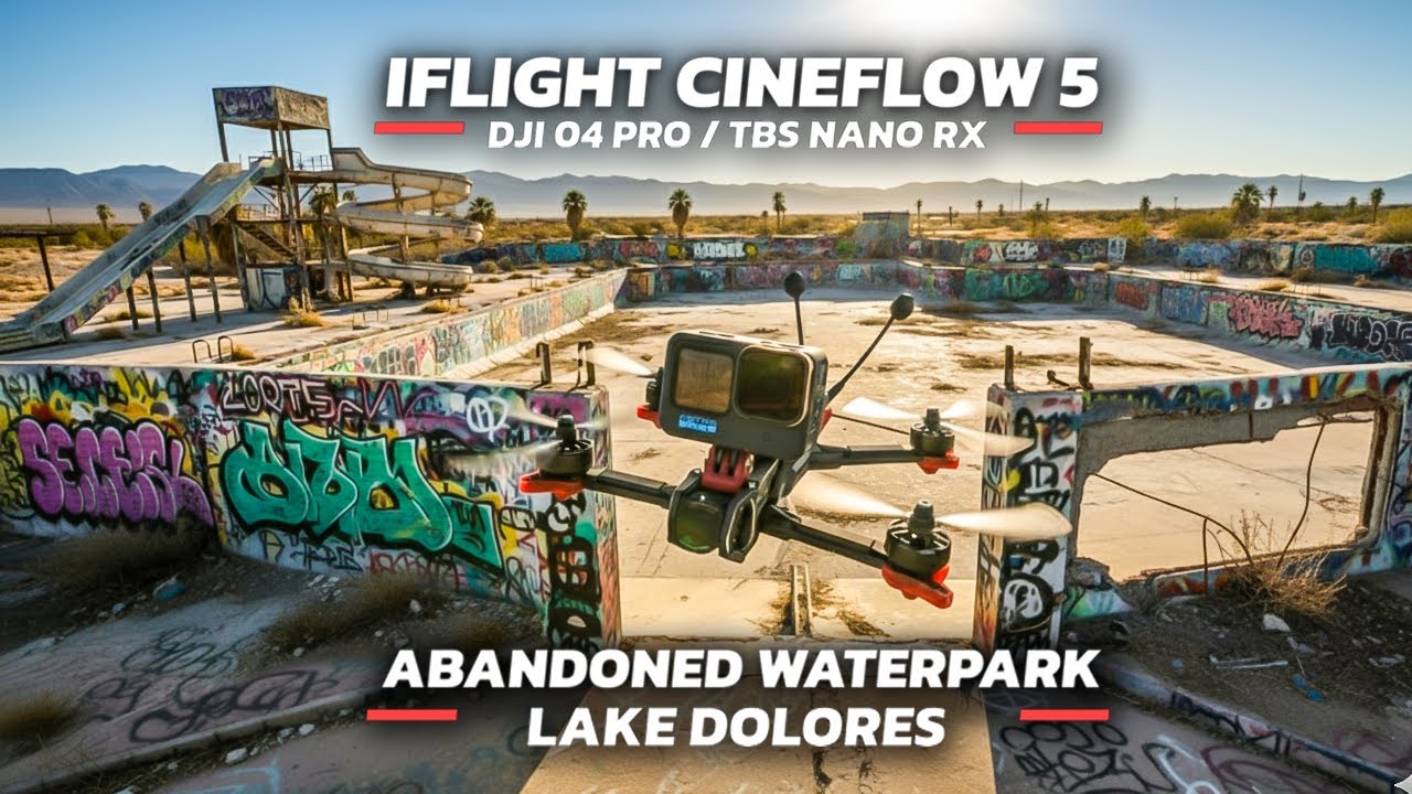 iFlight SH Cineflow 5 O4 — Заброшенный аквапарк в пустыне — Озеро Долорес