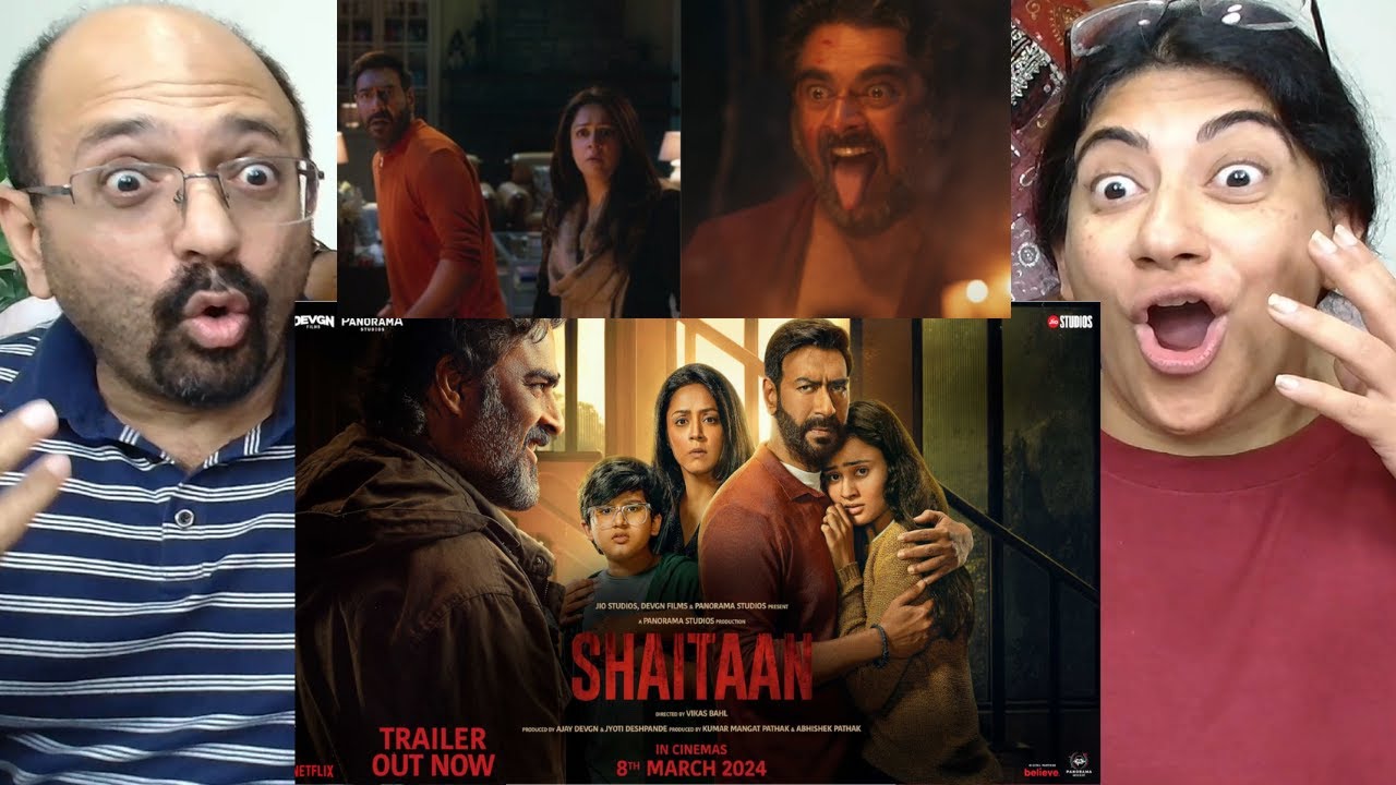 Shaitaan Trailer | Ajay Devgn, R Madhavan, Jyotika | Reaction😱✨|