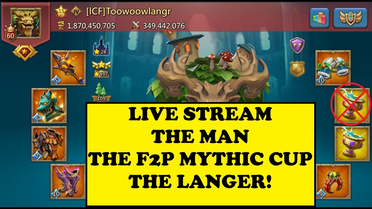 LIVE STREAM - THE MAN - THE F2P MYTHIC CUP - THE LANGER!