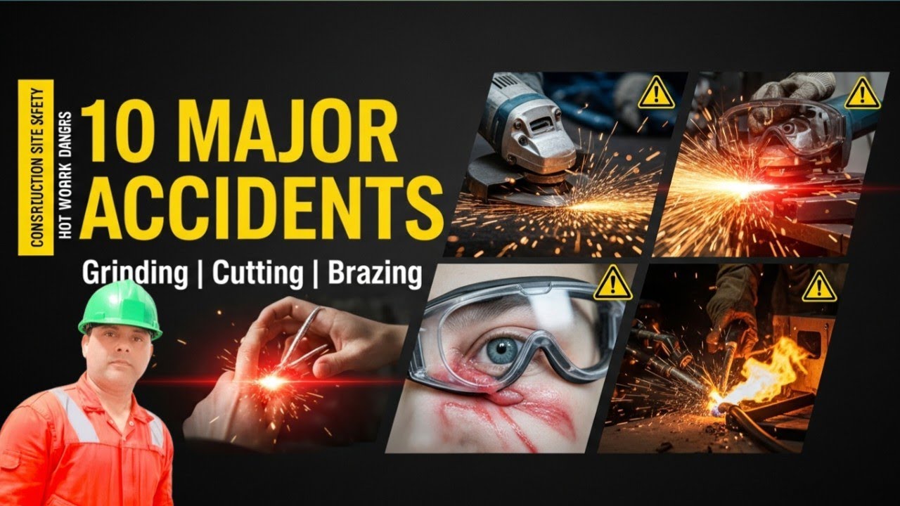 10 Major Accidents Caused by Grinding, Cutting & Brazing Machines | Construction Site Safety