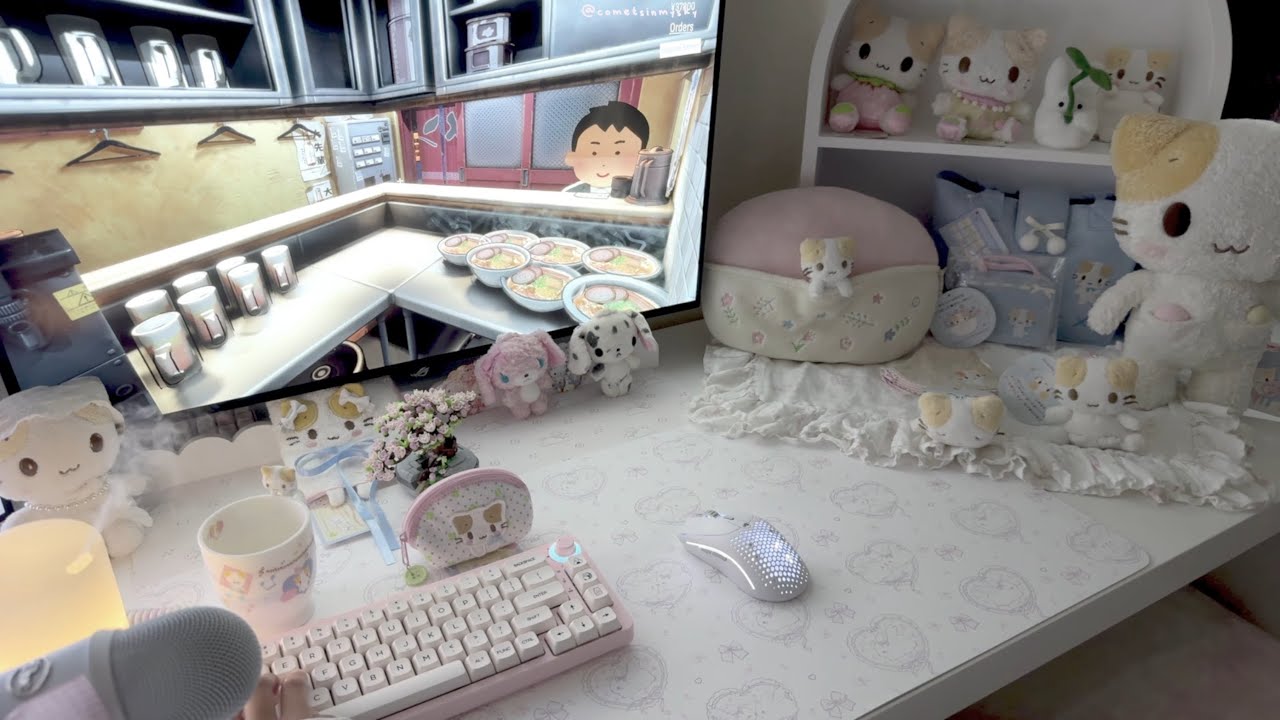 fall asleep while i play a wholesome ramen shop simulator game🍥 soft keyboard & mouse asmr