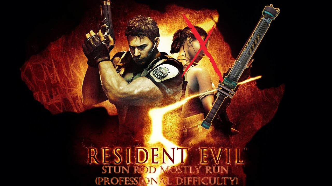 Resident Evil 5 - «Stun Rod Mostly» Run (Professional Difficulty) {Read Video Description}