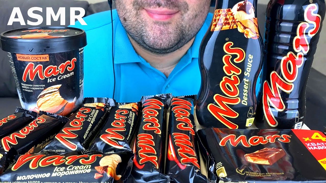 ASMR Mars Chocolate Party (Chocolate Candy Bars & Ice Cream Eating) Mukbang
