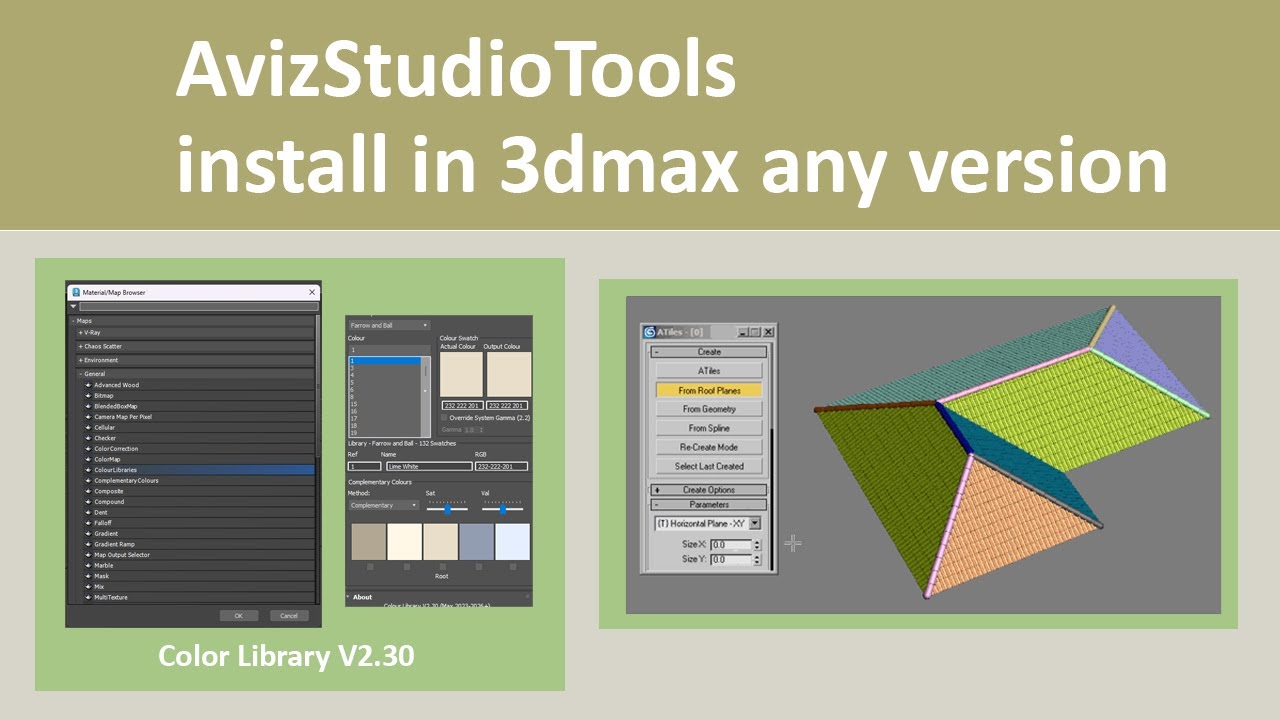 AvizStudioTools   ATiles script install in 3dmax any version