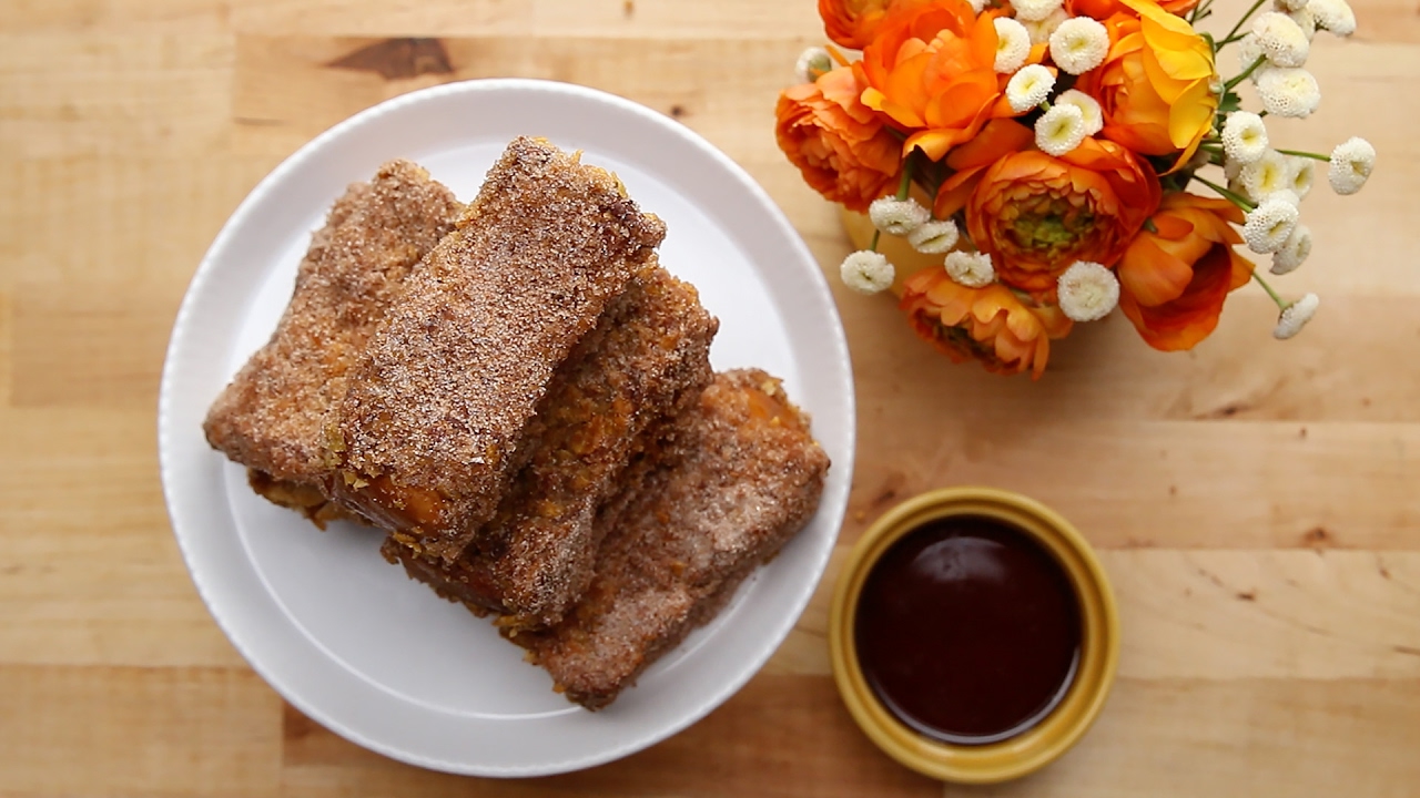 Crunchy Churro French Toast Sticks