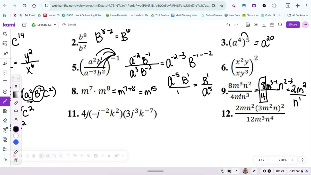 Algebra 2 Lesson 4.1