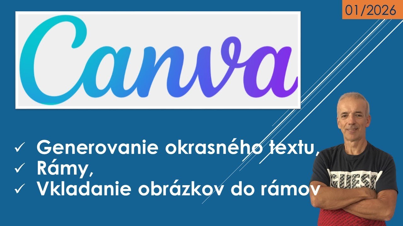 CANVA - Generovanie ozdobného textu, Rámy, Vkladanie obrázkov do rámov