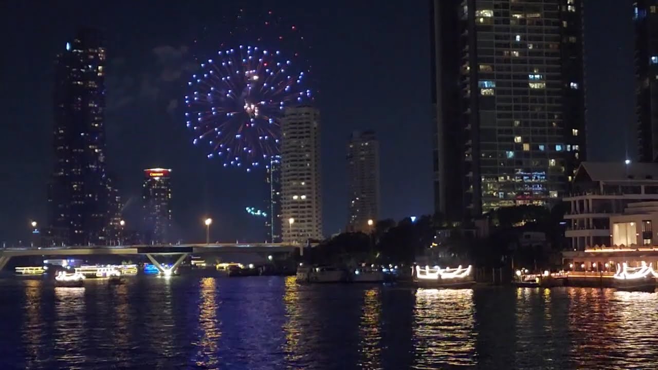 Beautiful fireworks in Bangkok