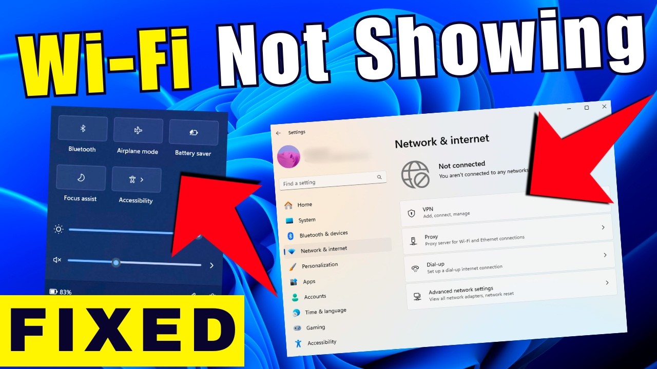 Исправлена ​​ошибка, из-за которой не отображалась опция Wi-Fi в Windows 11 | Восстановлен отсутс...