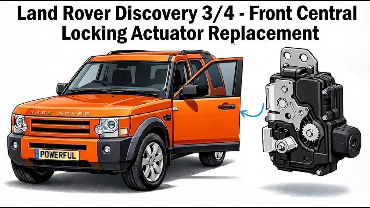Замена привода центрального замка передней двери Land Rover Discovery 3 4 своими руками LR3 LR4