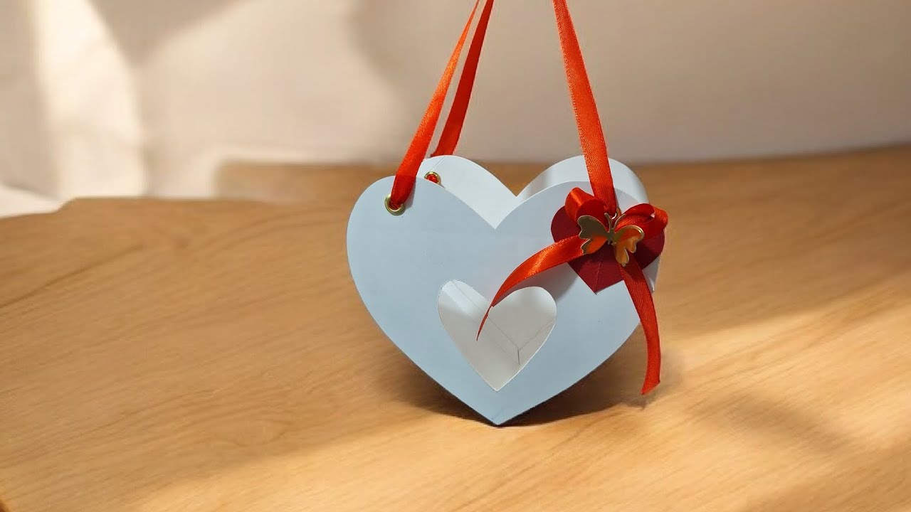 Caja corazón con asas #sanvalentin 