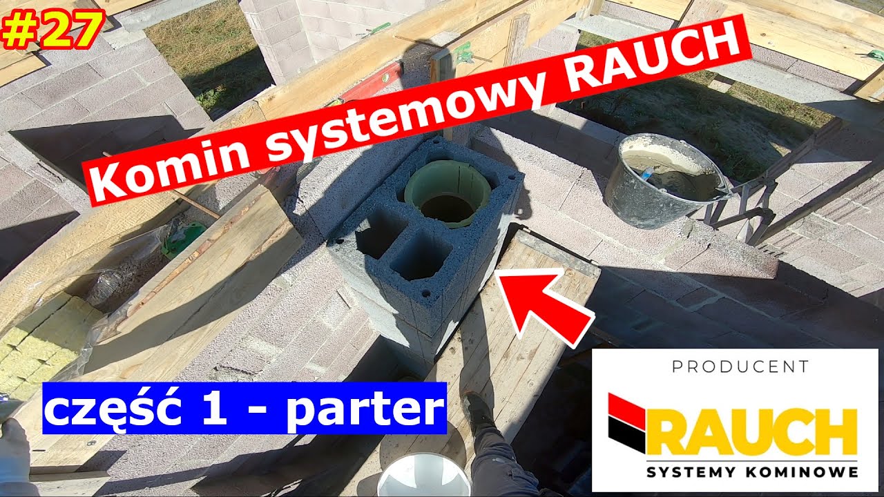 27. Komin systemowy RAUCH - muruję według instrukcji - cześć 1 (parter) 🏡Dom w Kortlandach 4g2🏡