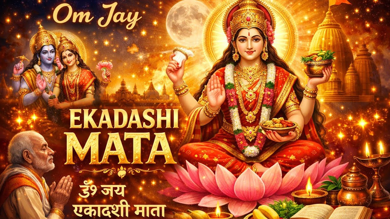 ॐ जय एकादशी माता 🙏 | Om Jai Ekadashi Mata Bhajan | Ekadashi Mata Aarti | Vishnu Bhajan