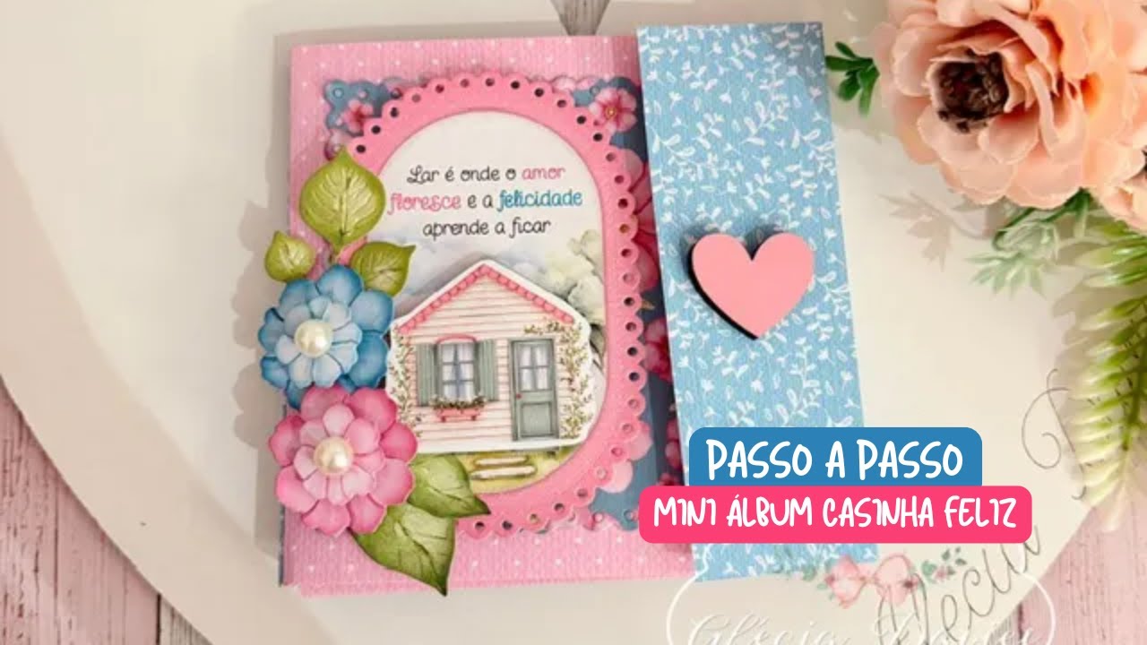 Como montar um mini álbum de dobradura | Gabarito Mini Álbum 12920