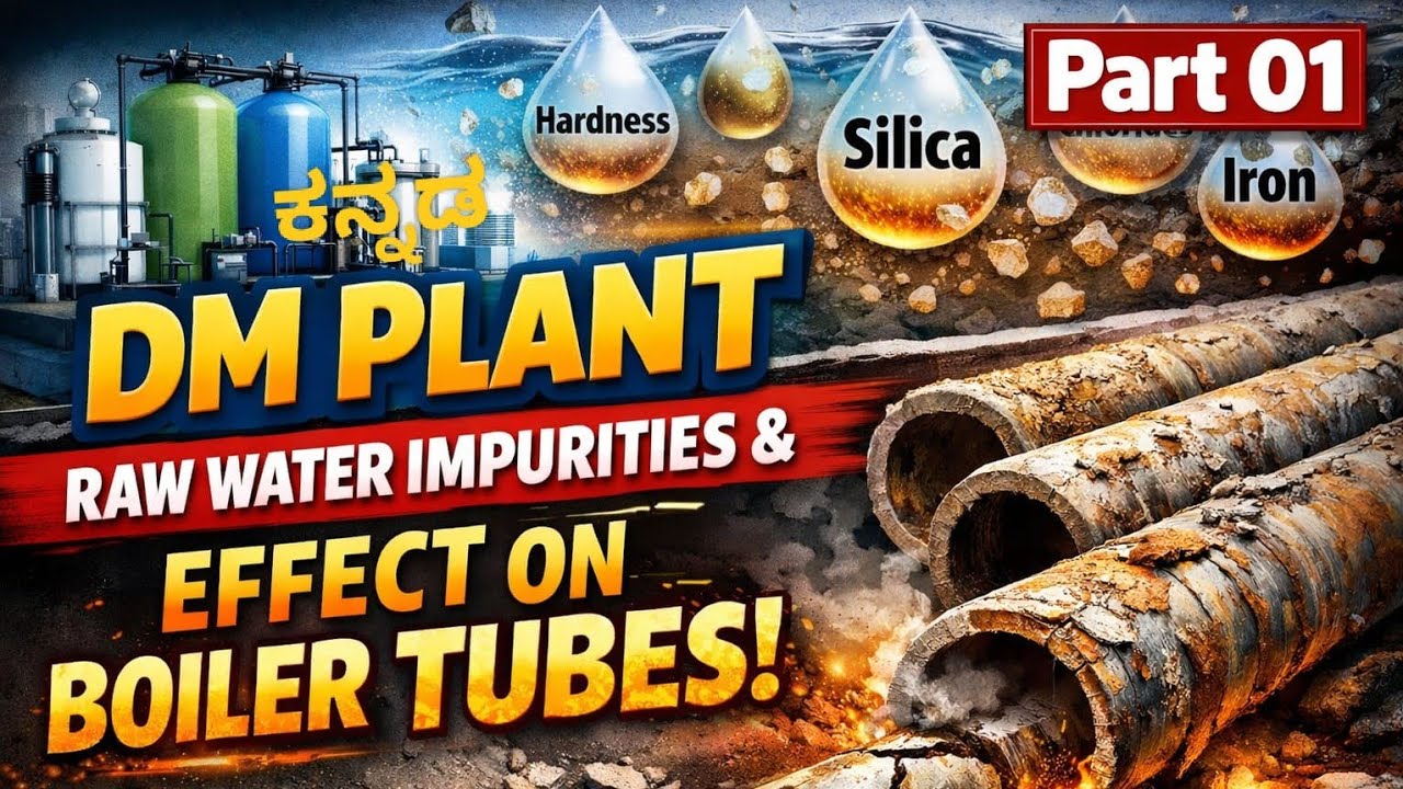 WTP Raw water  impurities and its effects to Boiler  tubes in kannada..Part 1