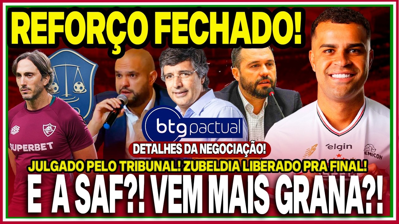 🚨ALISSON É DO FLU! REFORÇO CHEGA AINDA HOJE! NOTICÍA SOBRE A SAF!💎ZUBELDIA LIBERADO NO TRIBUNAL!