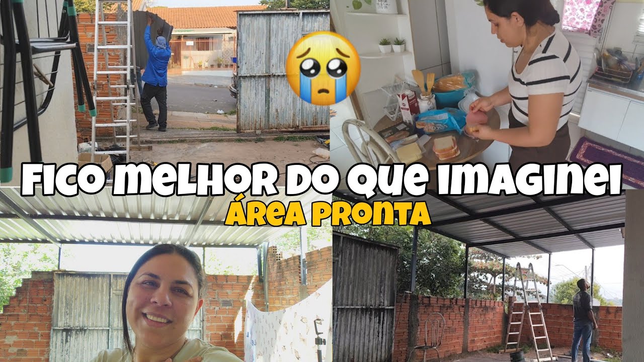 FINALMENTE TEMOS ÁREA+UM DIA TODO DE MUITO TRABALHO 🙏 ÁREA TODA DE ZINCO VALE A PENA 