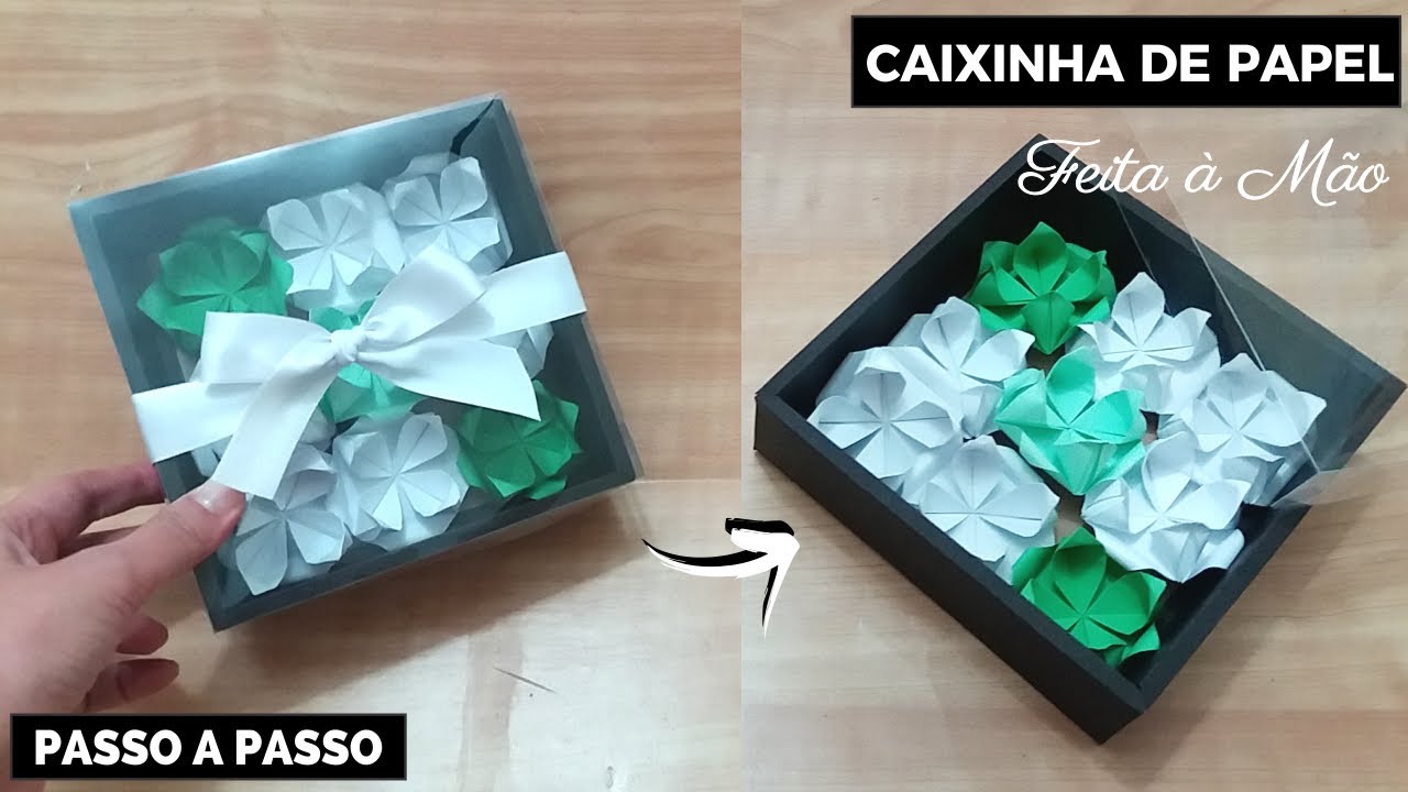 Como fazer Caixa de Papel com Lateral Dupla e Tampa de Acetato DIY - *Passo a passo do Molde*