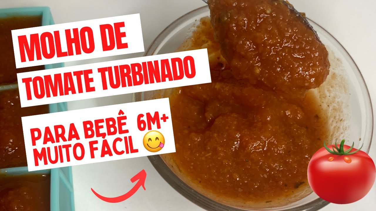 MOLHO DE TOMATE TURBINADO PARA BEBÊ| 6M+ MUITO FÁCIL😋🍅