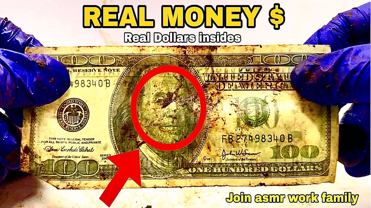 Found a Hidden Mystery Box in Deep Mud! 😱 (Real Dollars Inside) 💵 ASMR
