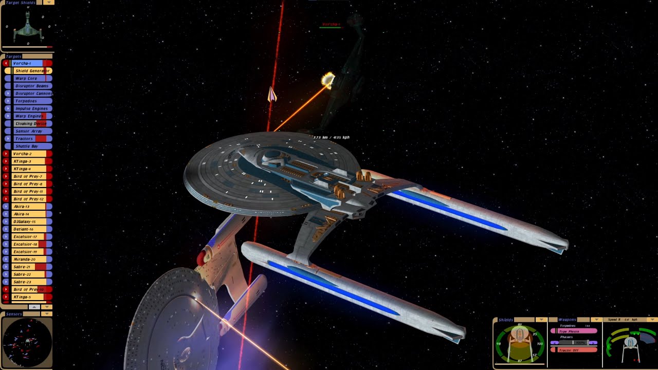 Centaur Class In A Federation vs Klingon Fleet Battle