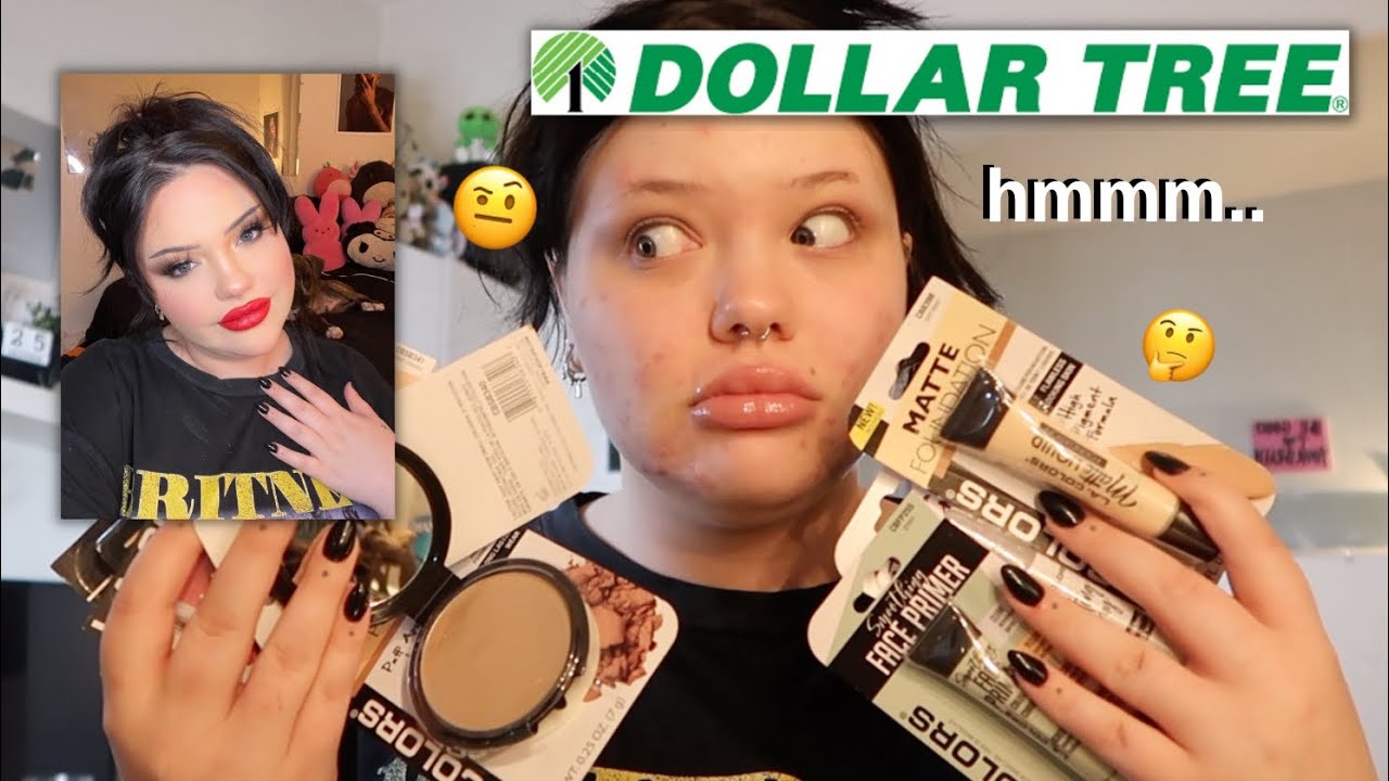 full face of dollar tree makeup?!