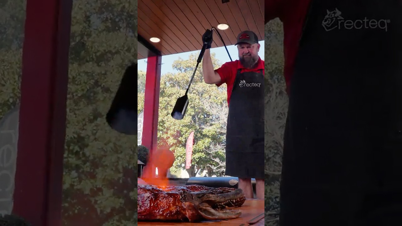 Whole Grilled Alligator #shorts #shortsrecipe
