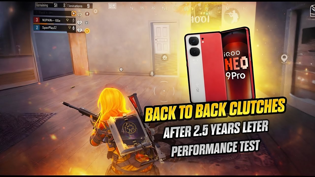 2.5 Years Later 😳 iQOO Neo 9 Pro BGMI Performance Test | Insane Clutches