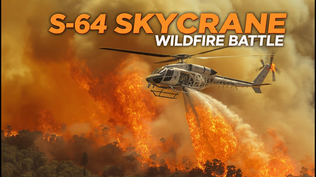 Aerial Beast: Sikorsky S-64 Skycrane Battling California Wildfires 🚁🔥