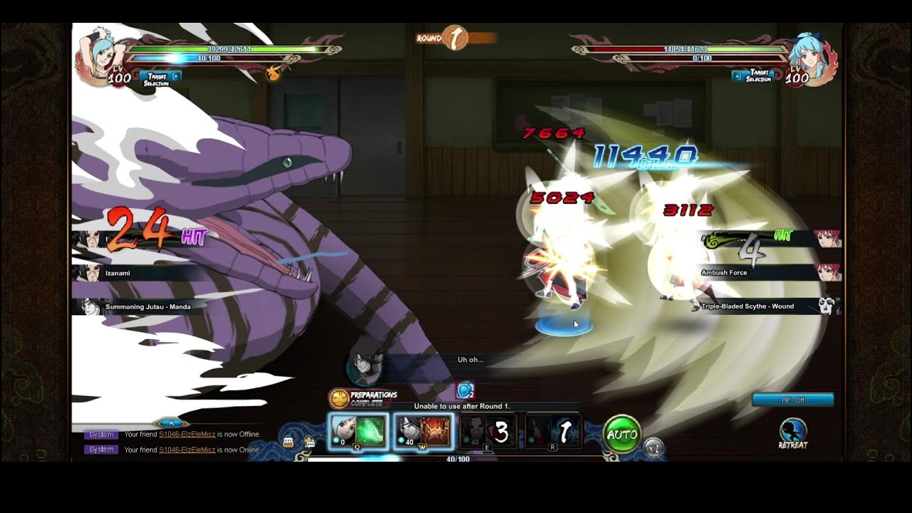 Naruto Online Fully BT Orochimaru Young Adult Sweeping The Floors In Arena
