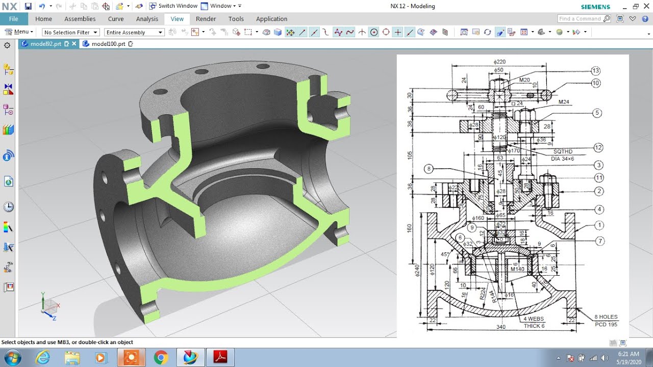#NX CAD #STEAM STOP VALVE