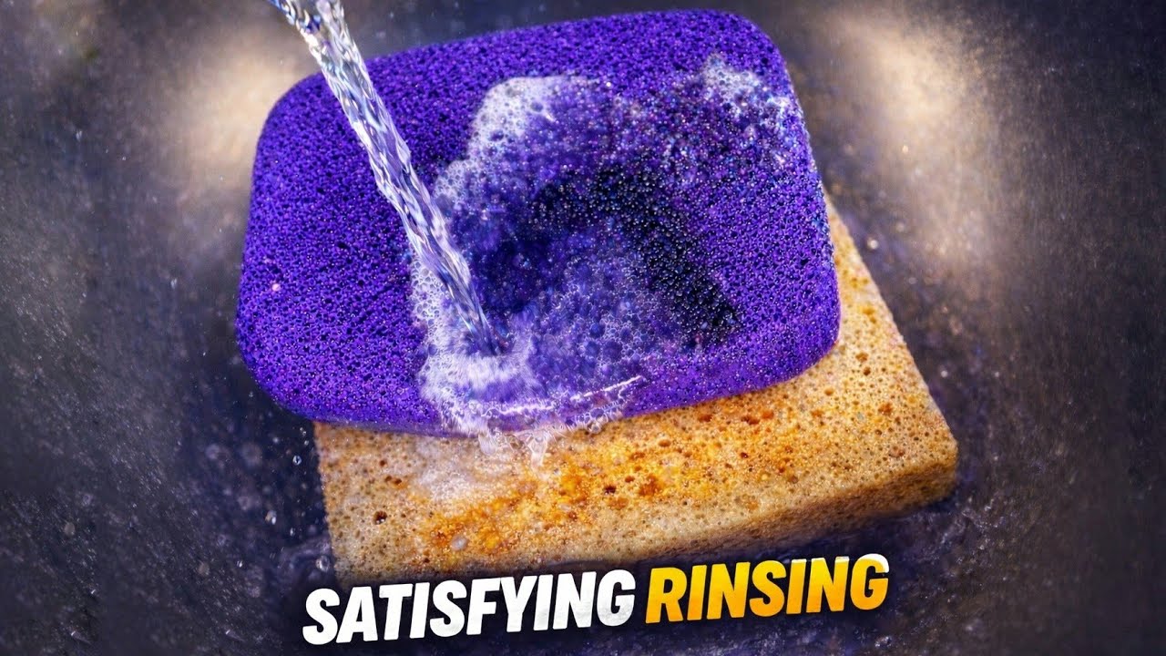 SUPER Satisfying ASMR Sponge Rinsing/ Watery Squeezes 