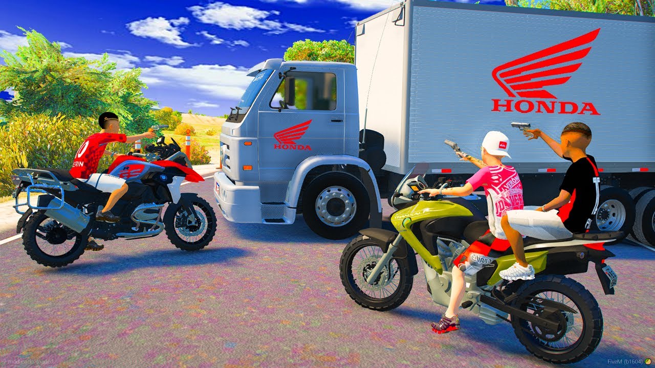 ROUBEI UMA CARGA DE MOTOS COM MEUS AMIGOS no GTA 5 O FILME