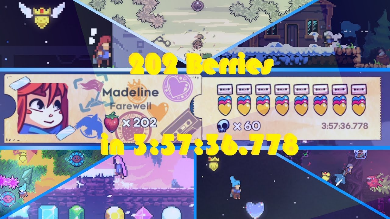 Celeste 202 Berries speedrun in 3:57:36.778